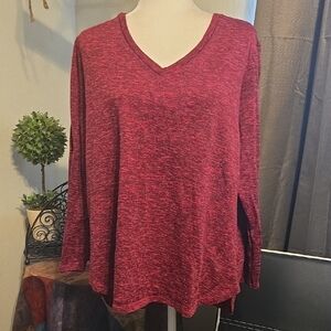 Faded Glory Oversized Red Long Sleeve